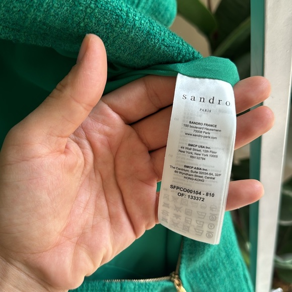 Sandro Jacky Zip Up Tweed Romper - Picture 10 of 10